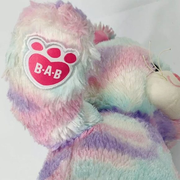 BAB Build A Bear Plush Pastel Swirl Tie-dye Kitty Cat Stuffed Meow Rainbow 16" - Picture 8 of 11